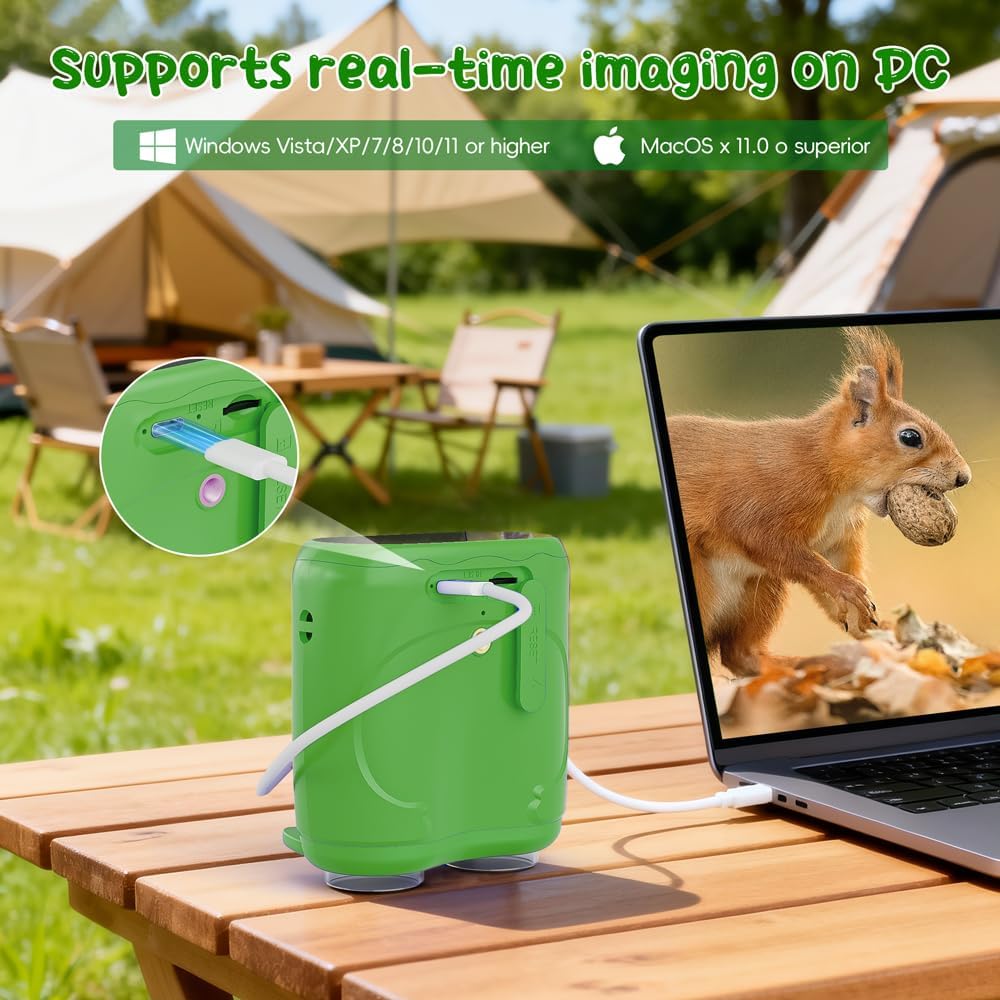 2-in-1 Digitales Mikroskop für Kinder und Teleskop (Green), Green