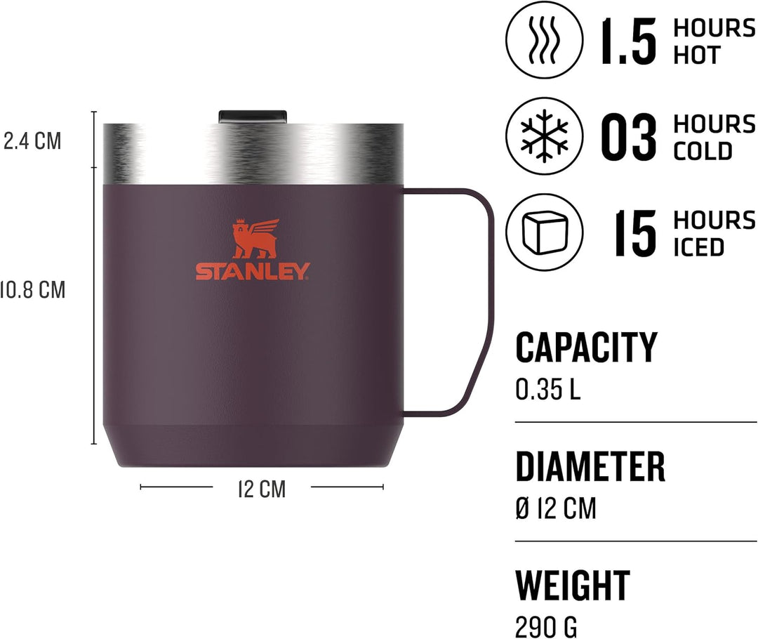 Stanley Classic Legendary Camp Mug Thermobecher 0.35L - Hält 1.5 Stunden Heiss - 3 Stunden Kalt - BP