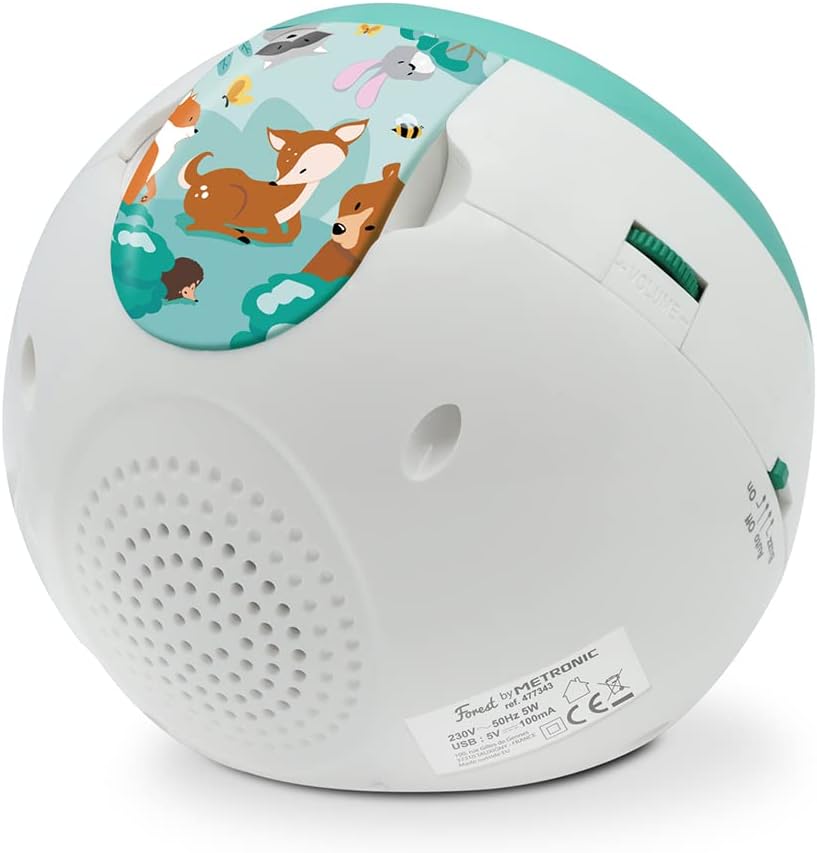 METRONIC Forest 477343 Radiowecker FM USB Projektion Dual Alarm Grün S Forest Grün, Forest Grün