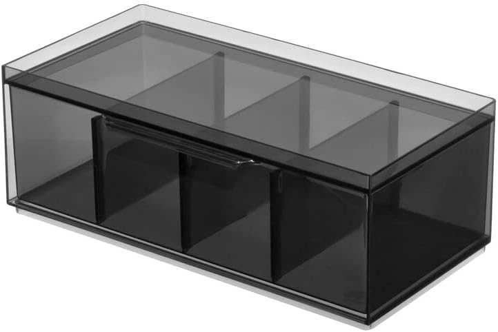 iDesign The Sarah TannoCollection Kosmetik-Schubladen-Organizer, aus recyceltem Kunststoff, rauchfar