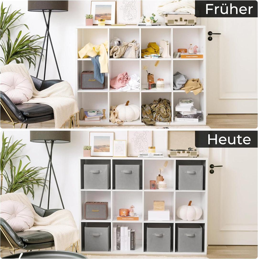 GRANNY SAYS Aufbewahrungswürfel Stoff, 6 Stück Aufbewahrungsboxen für Würfelregal, Regalkörbe 26,7 x