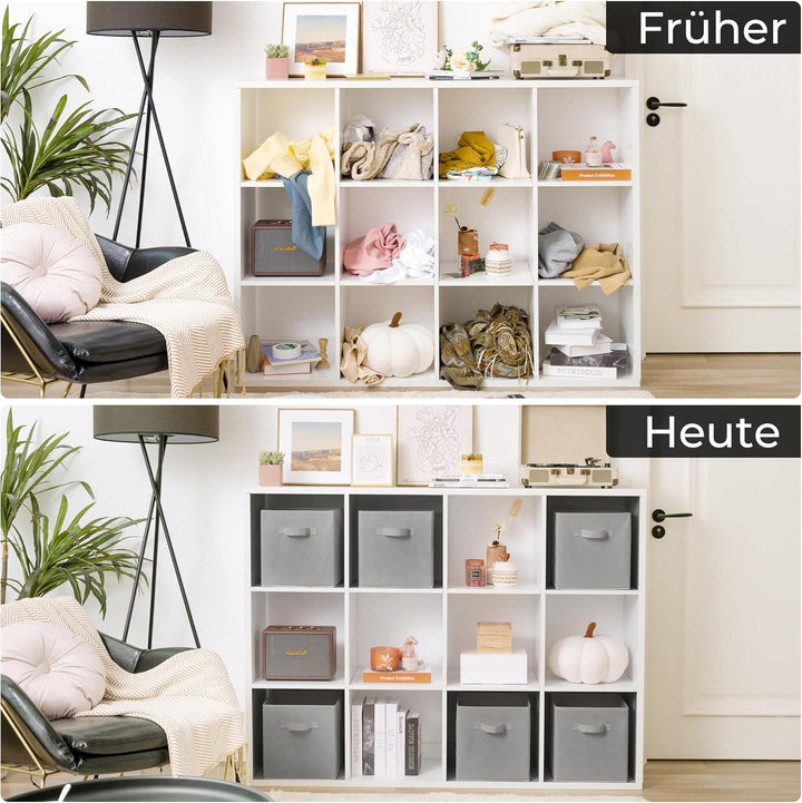 GRANNY SAYS Aufbewahrungswürfel Stoff, 6 Stück Aufbewahrungsboxen für Würfelregal, Regalkörbe 26,7 x