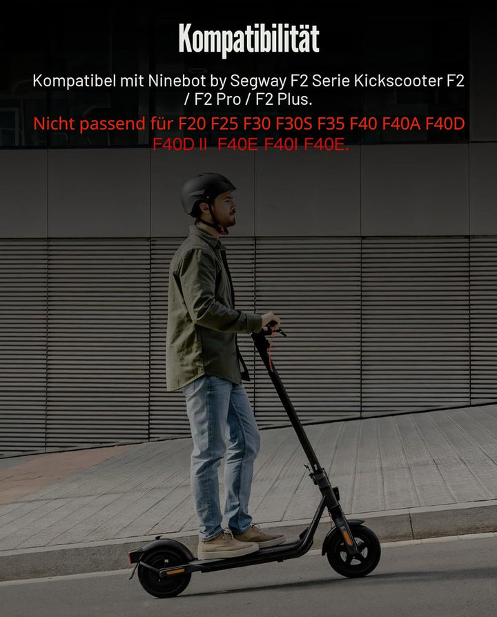 60/70-6,5 Vorderachssatz kompatibel mit Segway Ninebot F2 / F2Plus / F2 Pro, volle 10-Zoll-Vorderräd
