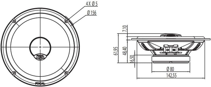 Focal ICU165 Integration 2-Wege Coax 16.5 cm 1 Paar / 2 Stück
