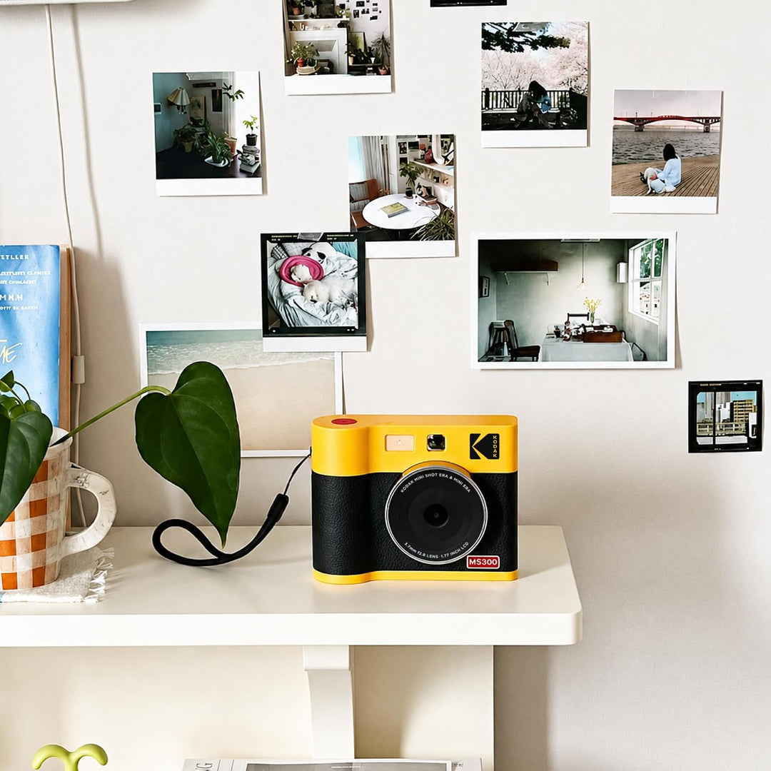 KODAK Mini Shot 3 ERA 7,6x7,6cm Sofortbildkamera, 38 Blatt, Gelb | Bluetooth, iPhone &amp; Android kompa