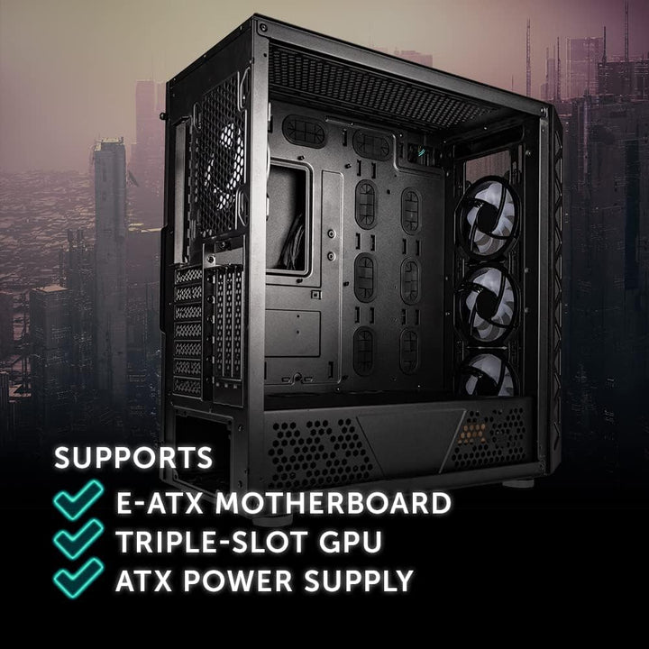 Kolink Citadel Mesh ARGB Midi-Tower PC Gehäuse E ATX Gehäuse RGB PC-Gehäuse, Tempered Glass Computer