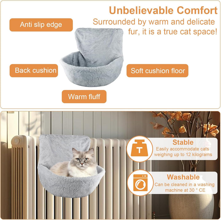 HäNgebett für Katzen Heizung 45.5x39x25.5cm Katzen Heizungsliege Heizungsliege Katze Katzenliege Hei