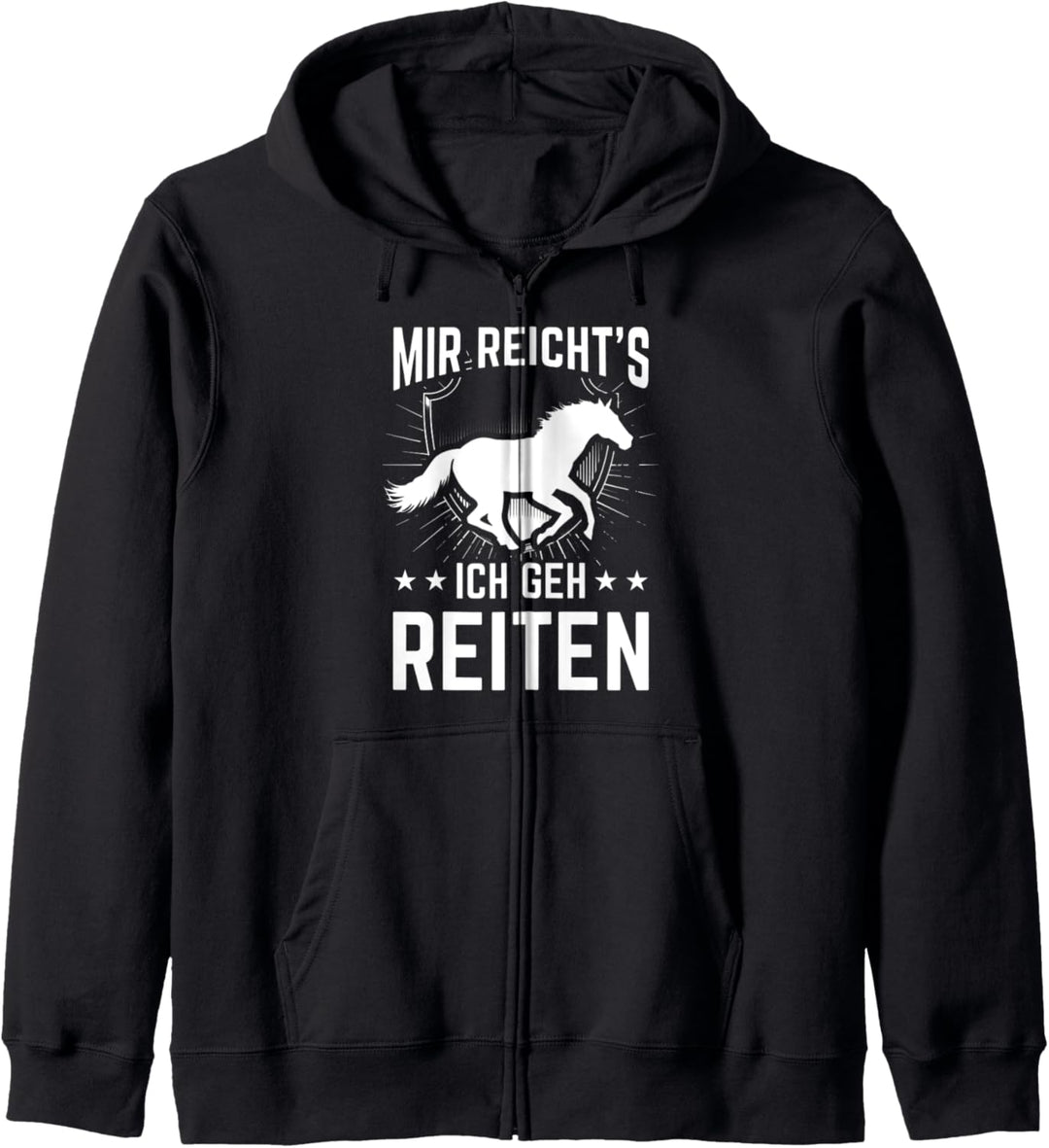 Mir reichts ich geh reiten Friese Jungs Pony Spruch Pferdle Kapuzenjacke