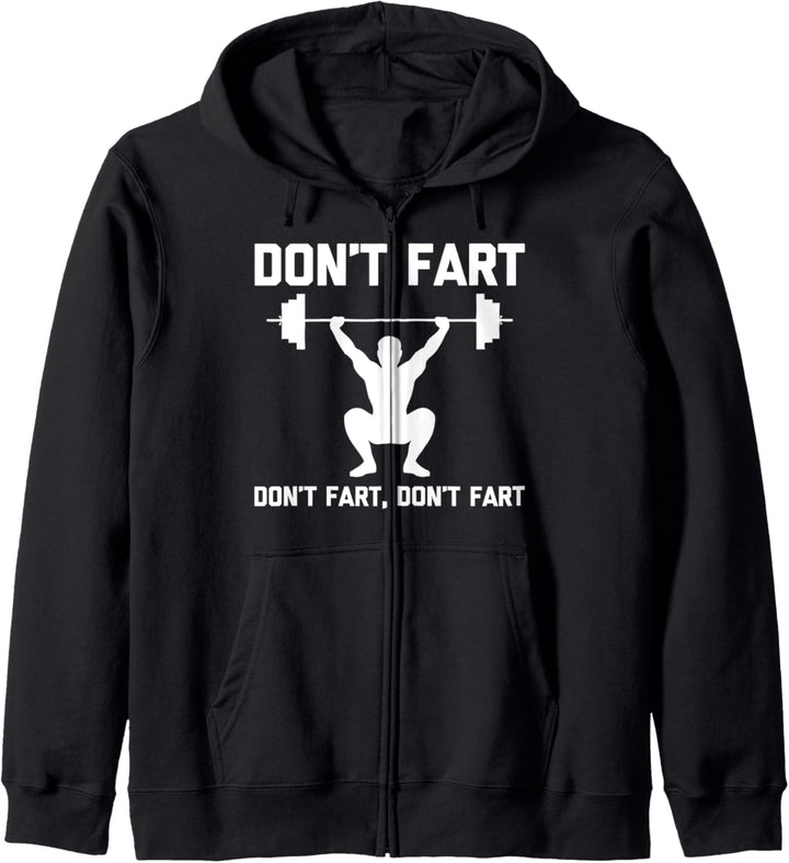 Lustiges Fitnessshirt: Don't Fart T-Shirt Lustiges Gewichtheben Kapuzenjacke