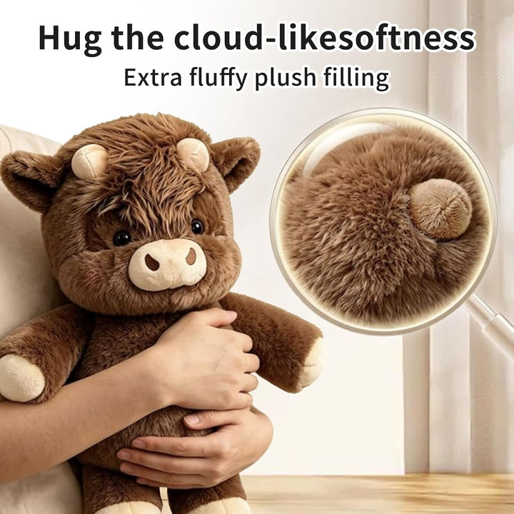 Running Cow Plushs, 45 cm Kuh Kuscheltier, Laufenden Kuscheltier Kuh, Hochlandrind Stofftier Plüscht