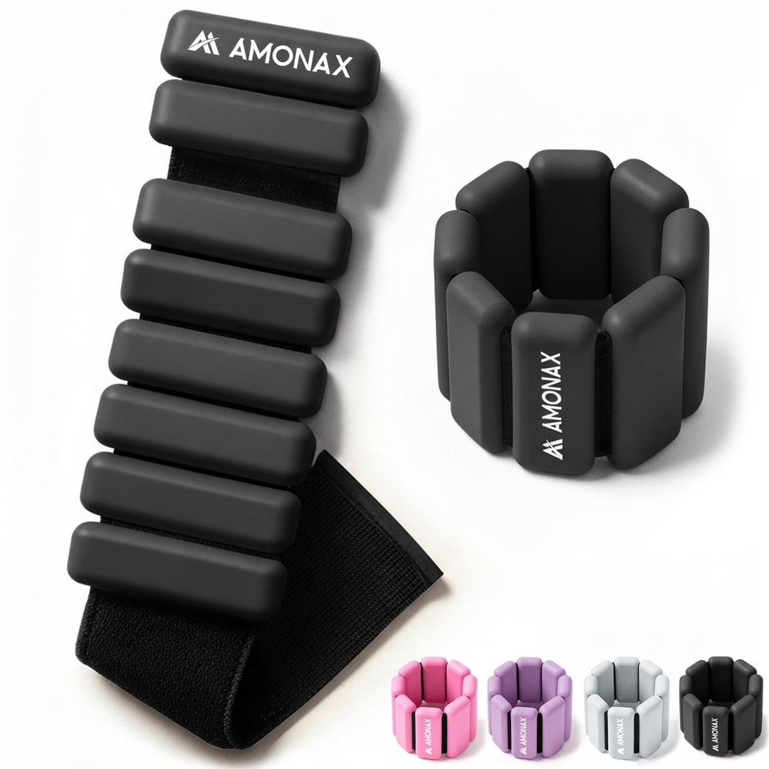 Amonax Gewichtsmanschetten Ankle Weights Set, Fitness Gewichte Für Beine Und Arme, 2x0,5kg Gewichte