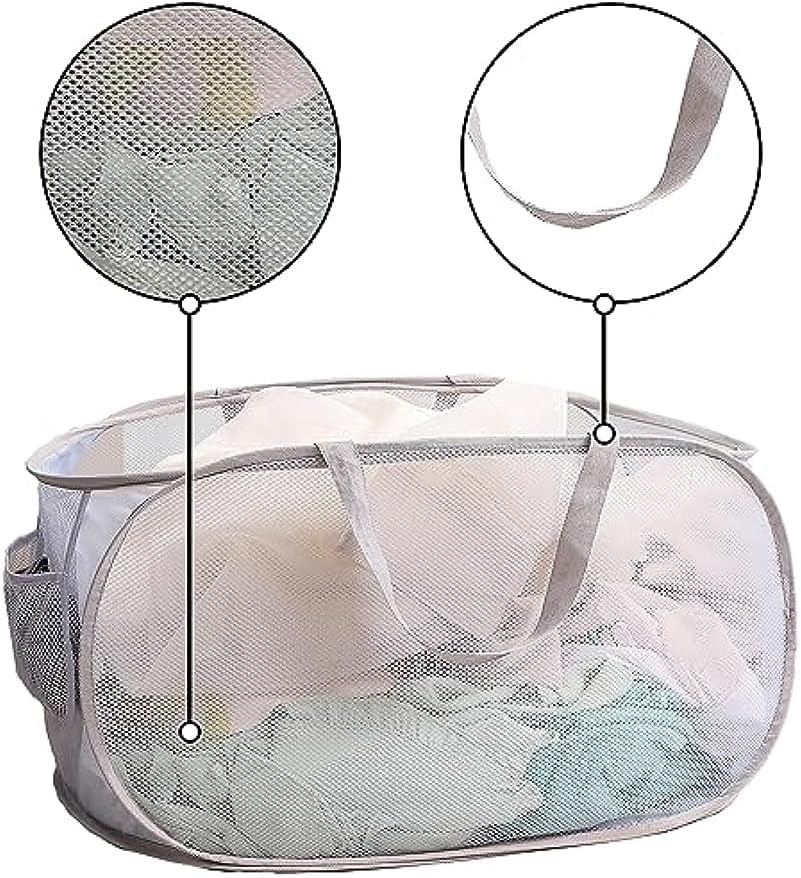 Pop Up Wäschekorb Faltbarer Wäschekorb 2 Stk(36 * 36 * 58 Cm) Wäschetonne Wäschekorb klappbar mit Gr
