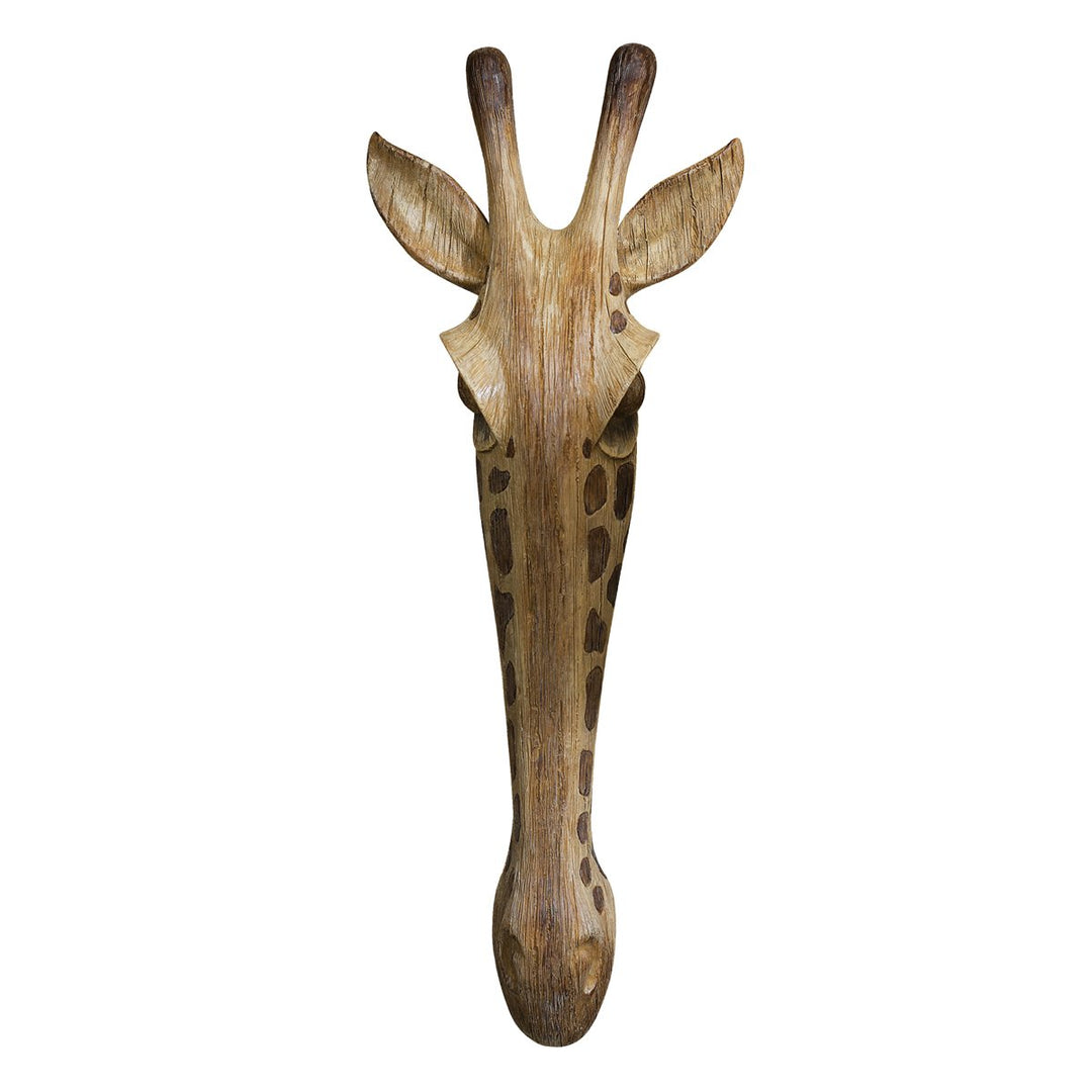Design Toscano Giraffenmaske der Savanne Wanddekorationsskulptur, 40.75 cm, Vollfarbe, Wanddekoratio