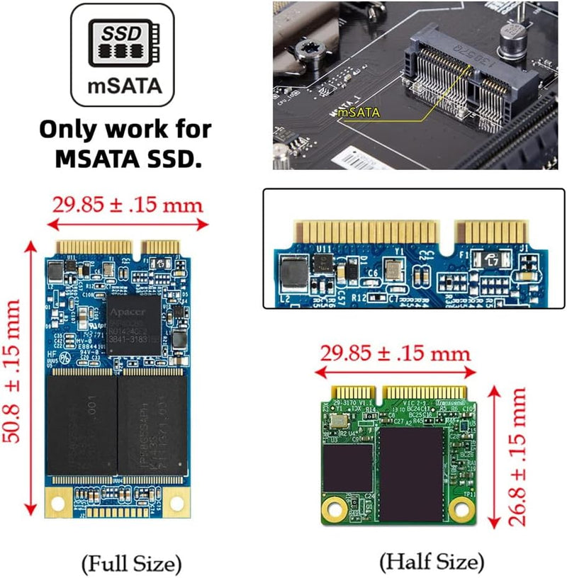 Xiwai Dual MSATA Mini-SATA SSD Karte JBOD Raid0 Span Bridge zu USB 3.0 Typ-C USB-C 2,5 Zoll SATA Com