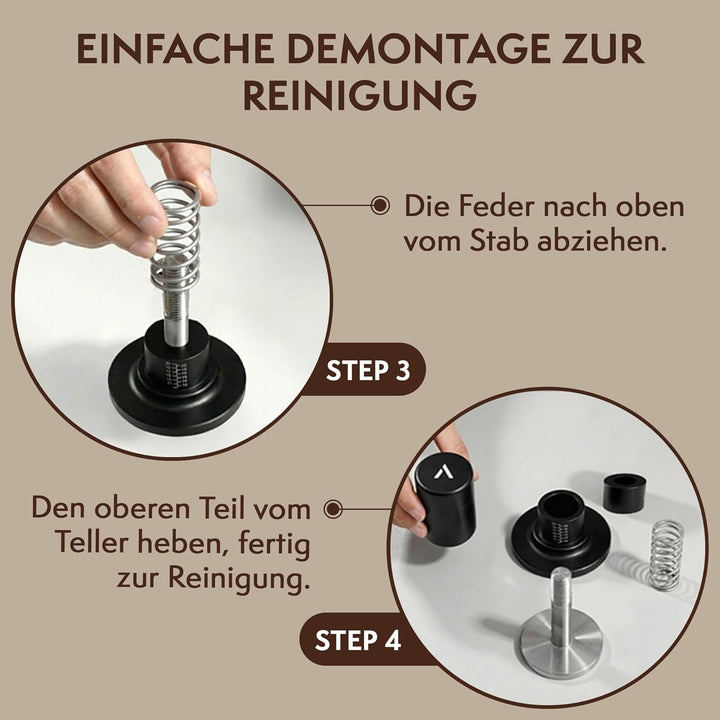2-in-1 Espresso Tamper 58 mm mit WDT Tool – Kalibrierter 30-lb Tamper & 12-Nadel Espresso-Nadelverte