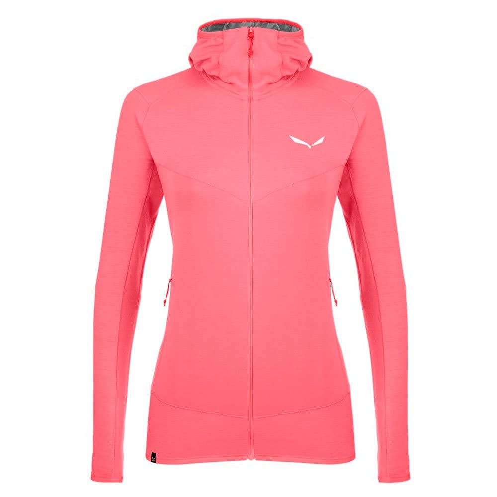 Salewa Damen *Light Micro Pl W Fz HDY Sweatshirt 44 Calypso Coral Mel/6200, 44 Calypso Coral Mel/620