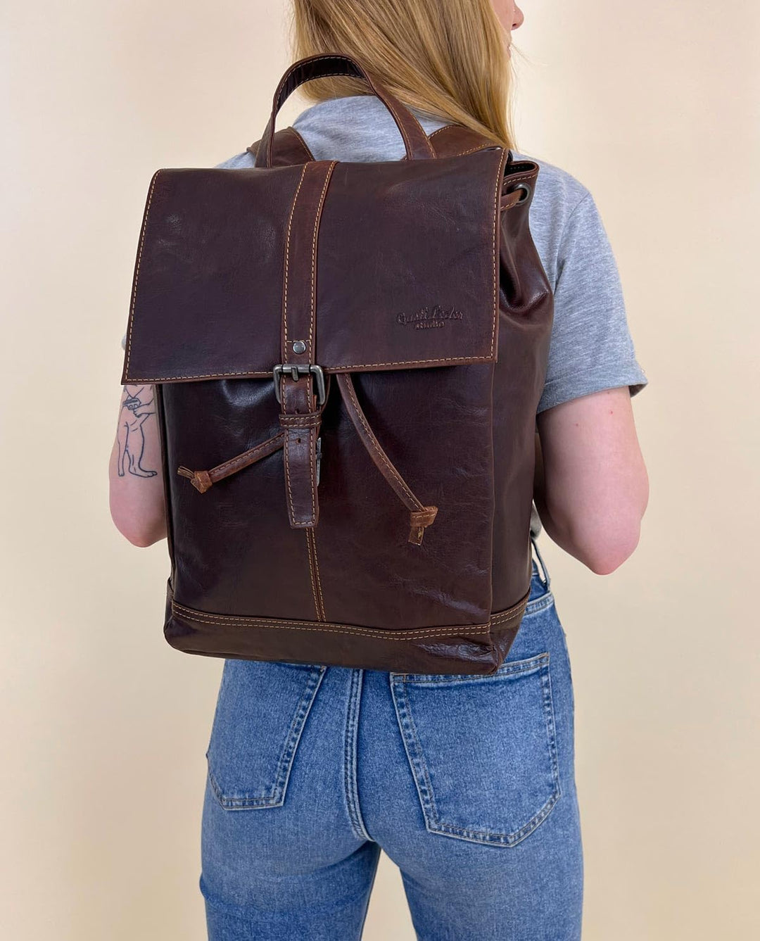 Gusti Kurierrucksack Leder - Jaime Rucksack Lederrucksack Vintage Cityrucksack Outdoorrucksack Lapto