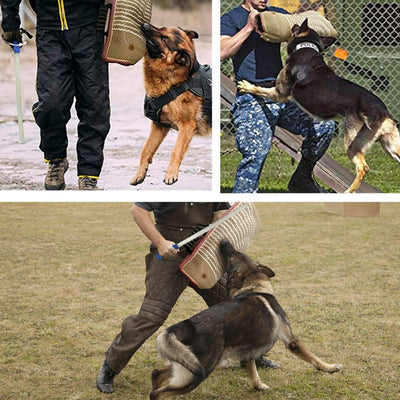 Armschutz Ärmel Hund Beissarm für Hunde mit Beisswurst Hunde Dauerhafte Jute Ausbildung Pit Bull Deu