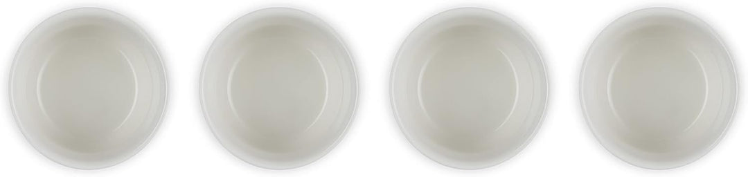 Le Creuset 4-er Set Mini Förmchen aus Steinzeug, Meringue, 79109107160000 4er-Set Meringue, 4er-Set