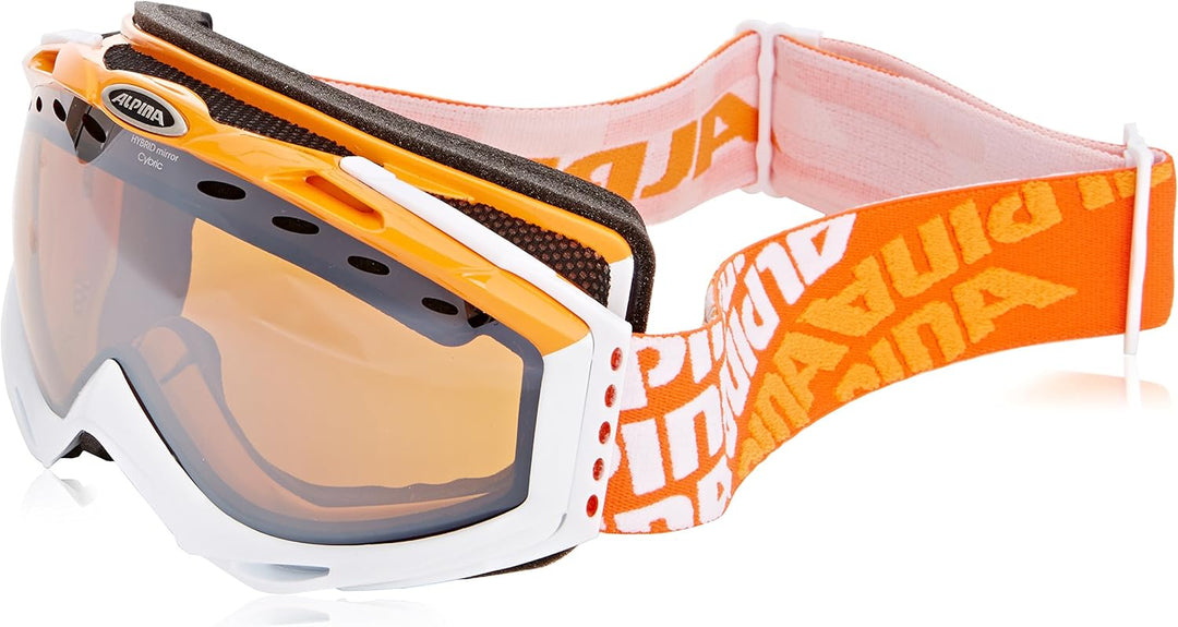 Alpina Cybric HM Skibrille (Farbe: 846 orange/White, Scheibe: Spiegel orange sphärisch)