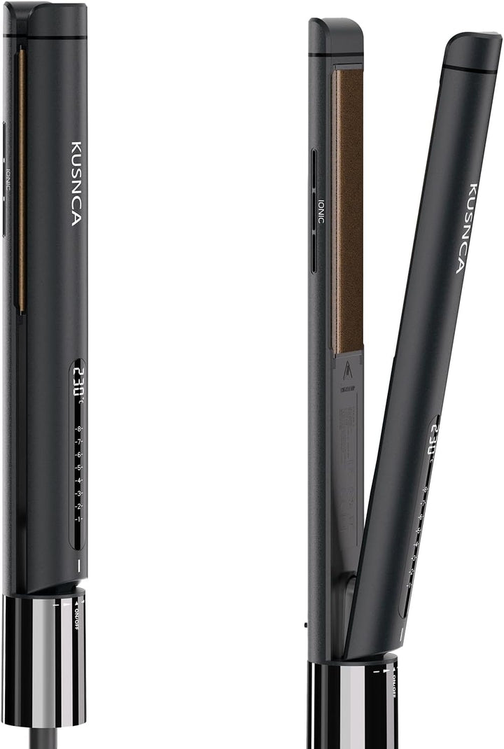 KUSNCA Ionen Glätteisen, 2 IN 1 Haarglätter Locken und Glätten Glatt und Glänzend, 3D-Schwebende Ker