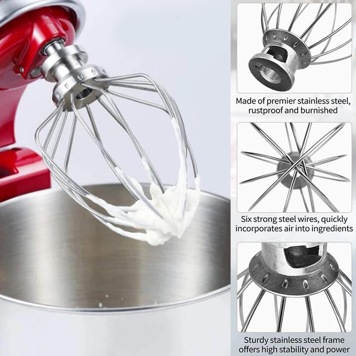 Schneebesen kompatibel mit KitchenAid K45WW KSM90 K45 KSM150 Schneebesen für Eier und Kuchen Rührmas
