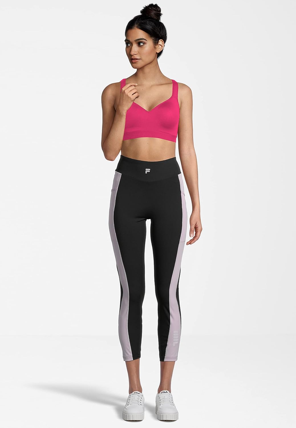 FILA Damen Reut Medium Support Sport-BH, Pink Yarrow