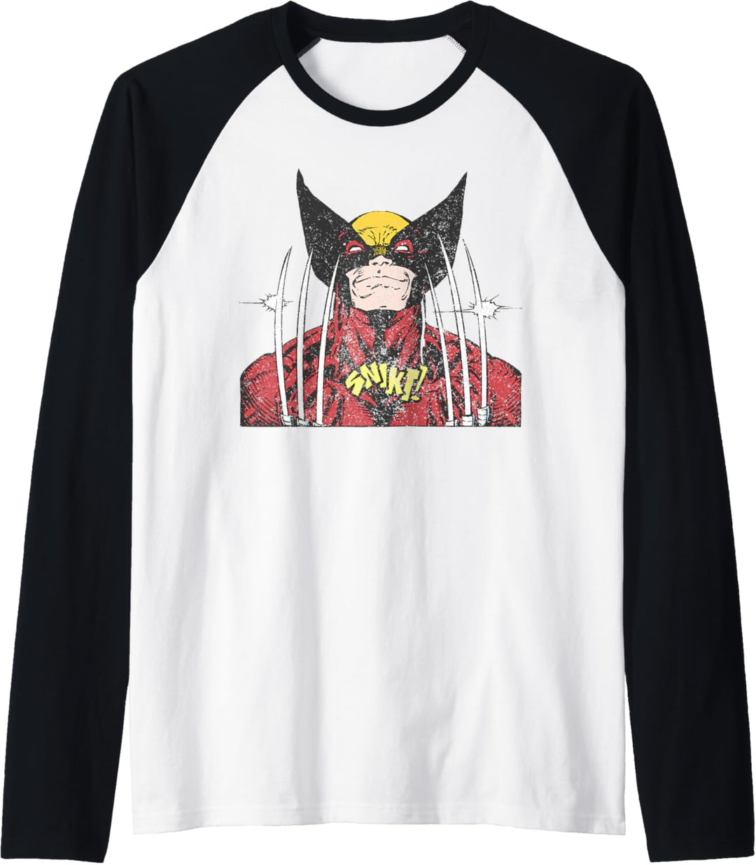 Marvel X-Men Wolverine Classic Comic Snikt Vintage Raglan