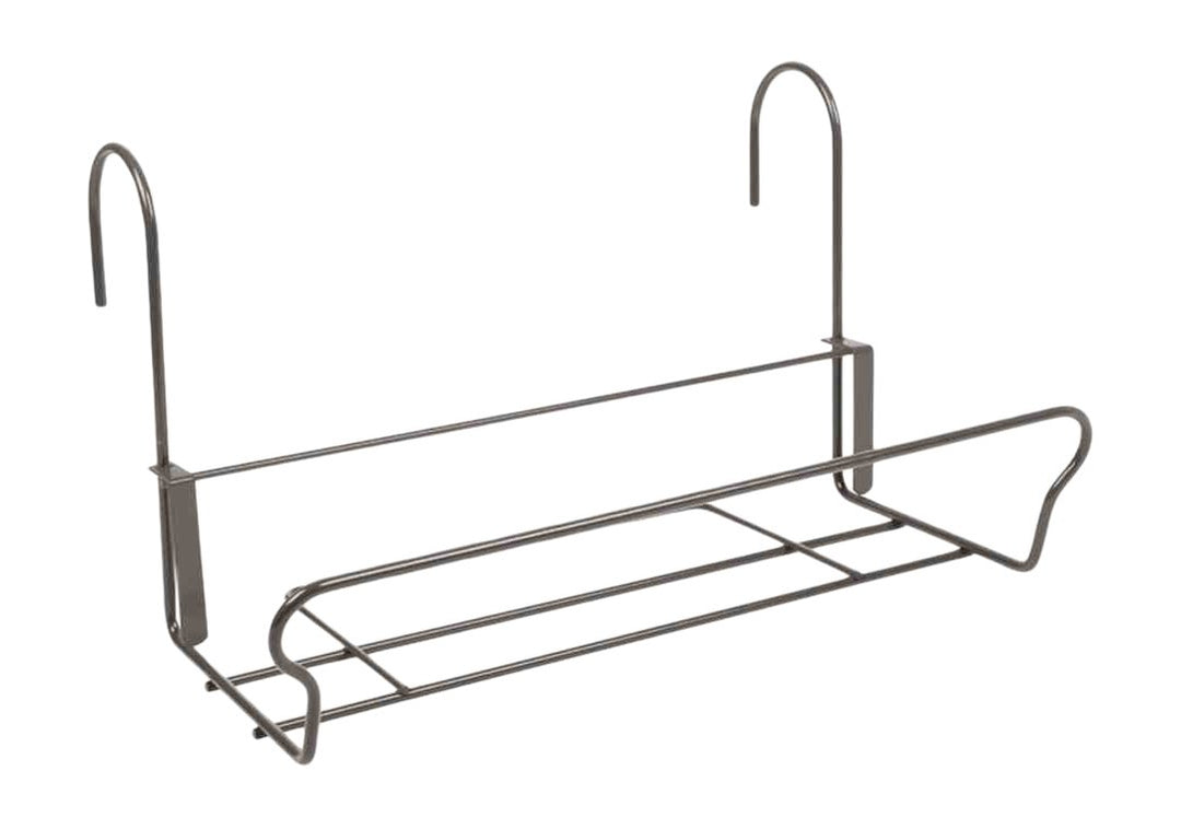 H.G. Balkonkastenhalter Universal mit Sicherheitshaken 41,5 x 22 cm, Schwarz