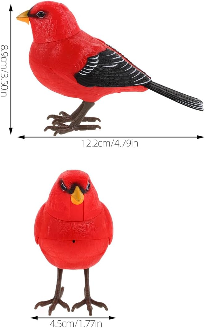 BESPORTBLE Elektrisches Singender Vogel Plastikkunst Vogel Figur mit und Mimikausgabe Vielseitige De