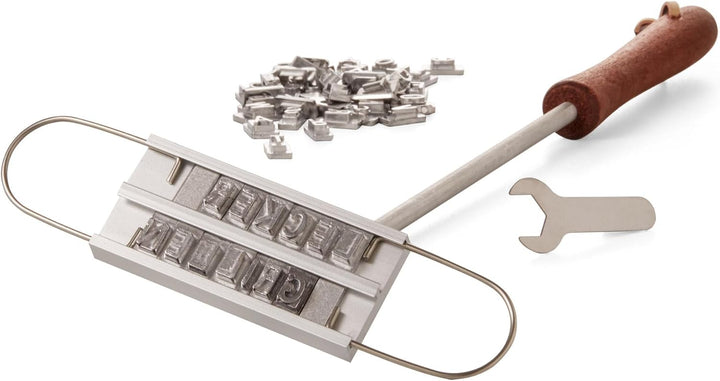 BBQ Brandeisen mit Buchstaben-Set und Holzbox, Fleischstempel für den Grill, Grillzubehör, Fleisch-B
