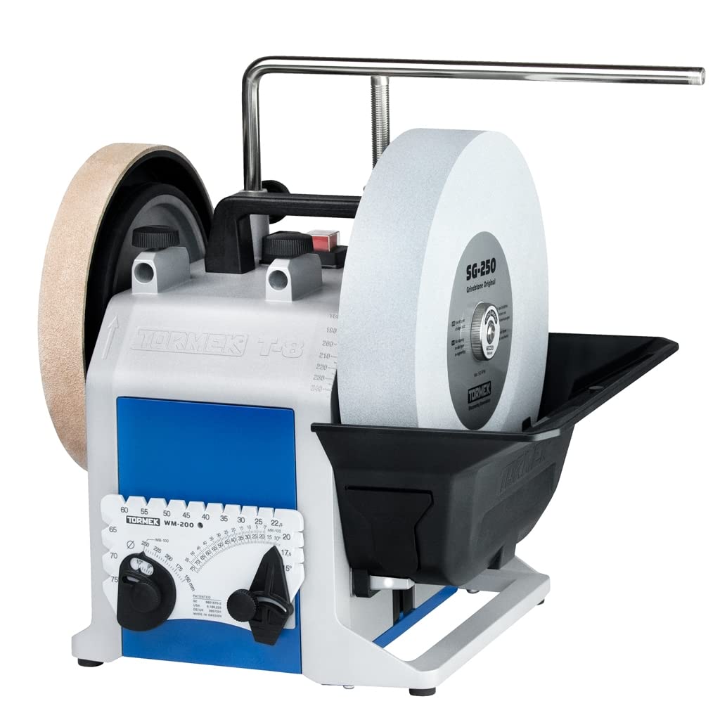 Tormek T-8 Original wassergekühltes Schleifsystem, DE-Version mit deutschem Handbuch, 200 W, 230 V