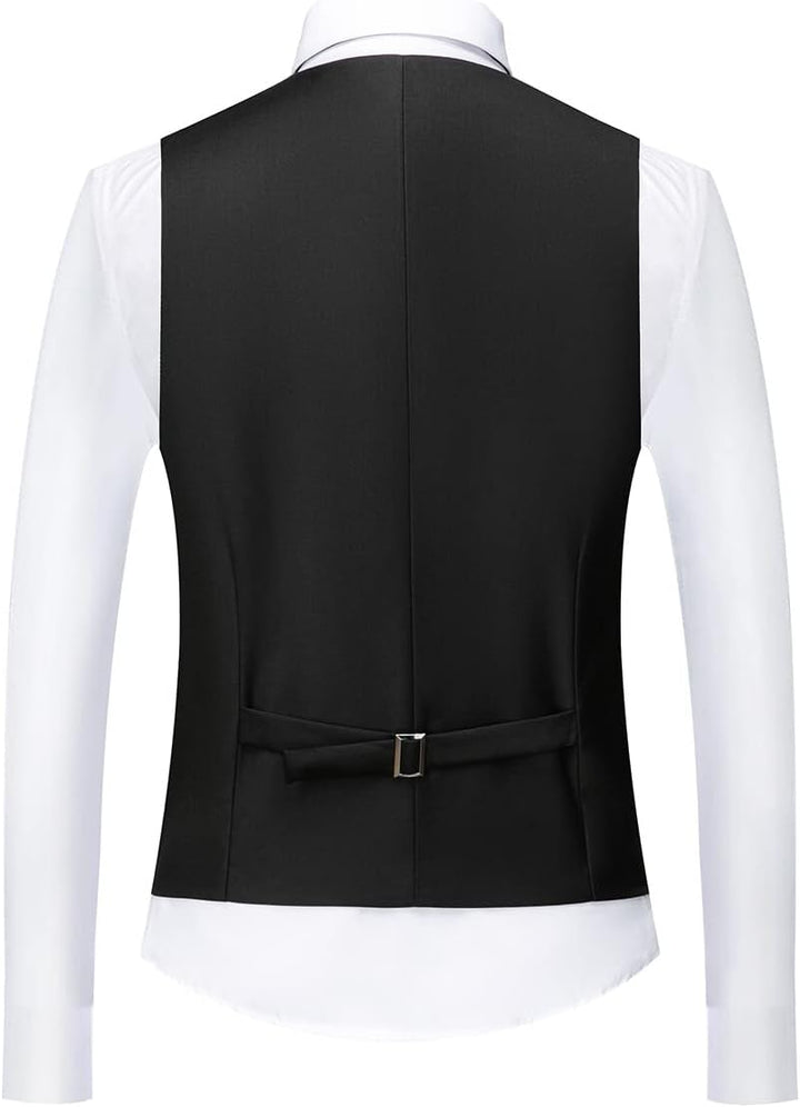 Allthemen Herren Anzug 3-teilig Slim Fit Einreihig Zwei Knöpfe Hochzeit Smoking Anzug Blazer Weste H