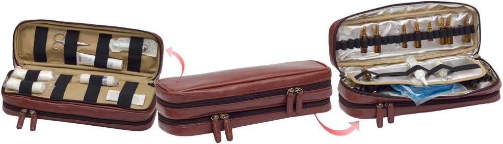 ELITE BAGS - DOC'S deluxe Arzttasche | braun | Leder | traditionelle Design | gutes Platzangebot | h