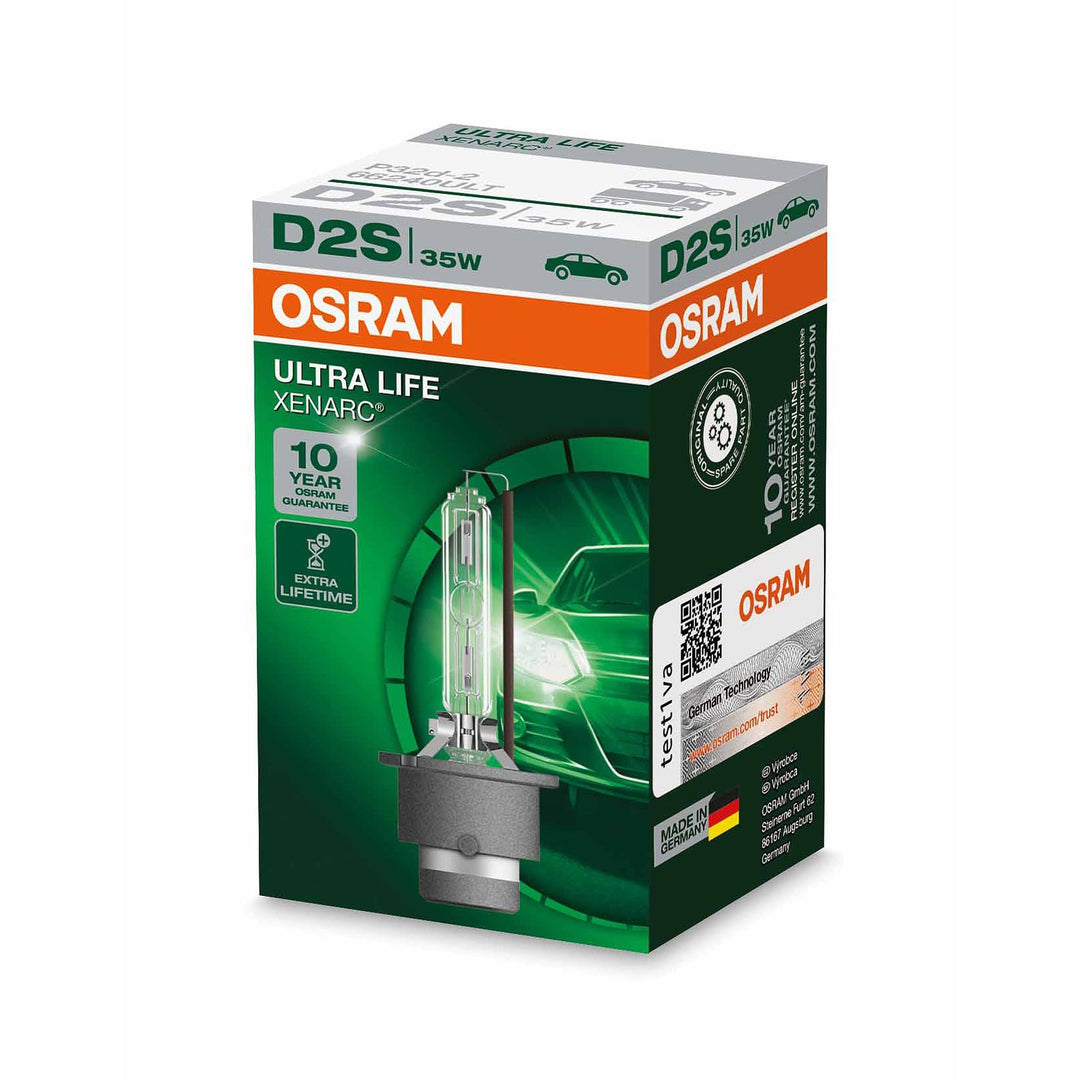 Osram XENARC ULTRA LIFE D2S HID Xenon-Brenner, Entladungslampe, 66240ULT, Faltschachtel (1 Stück) UL