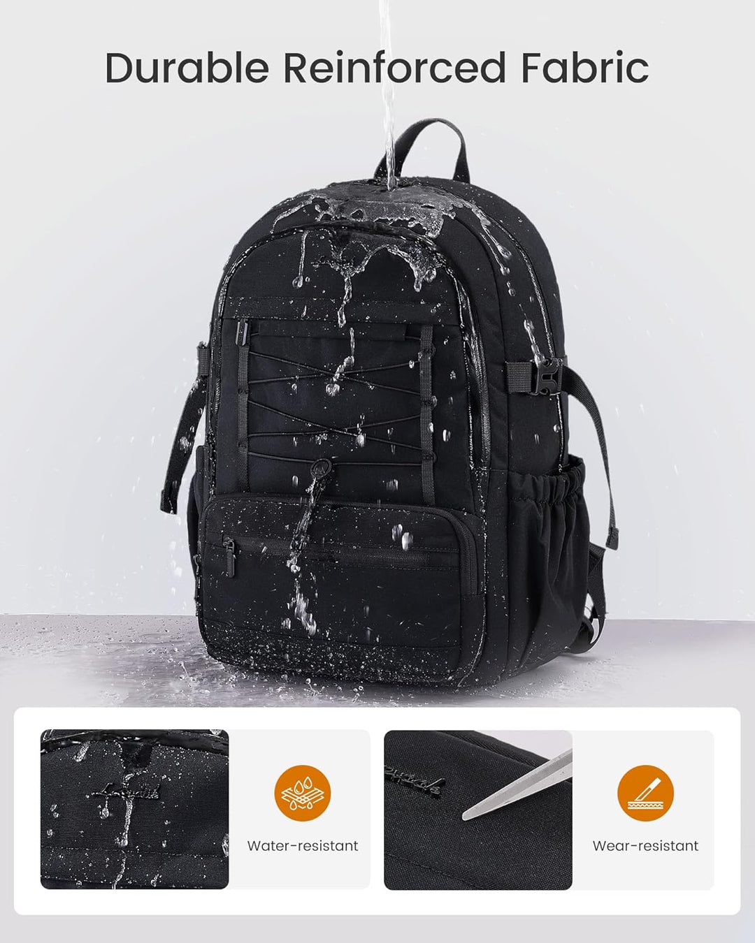 LOVEVOOK Laptop Rucksack Damen, 17,3 Zoll Schulrucksack Teenager Mädchen Schultasche Wasserdicht Tra