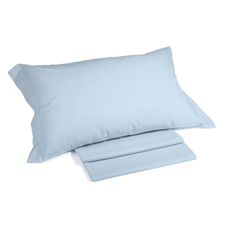 Caleffi - Bettwäsche-Set aus Baumwolle, einfarbig, für Einzelbett, Hellblau