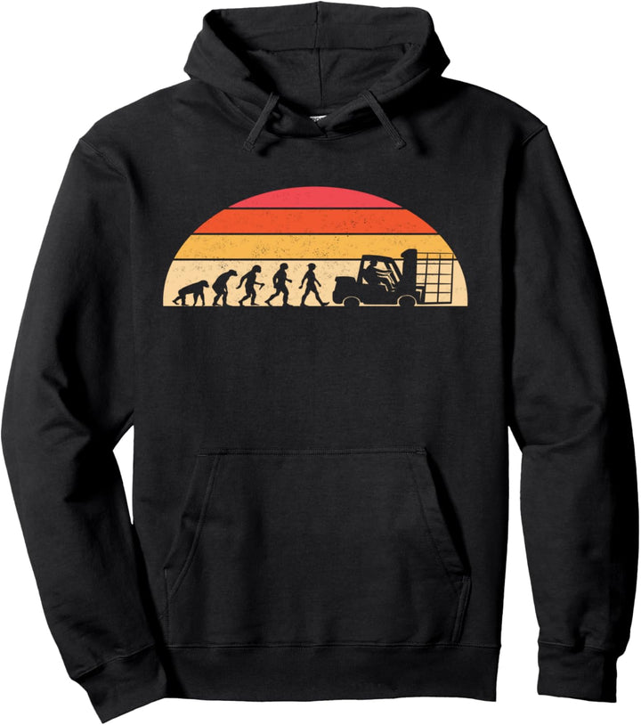 Fun Lagerarbeiter Stapler Evolution Geschenk I Staplerfahrer Pullover Hoodie