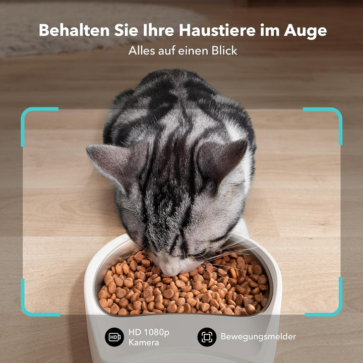 PETLIBRO 5L Futterautomat Katze mit 1080P Video - 5G WiFi Futterspender Hund mit APP & Nachtsicht, S