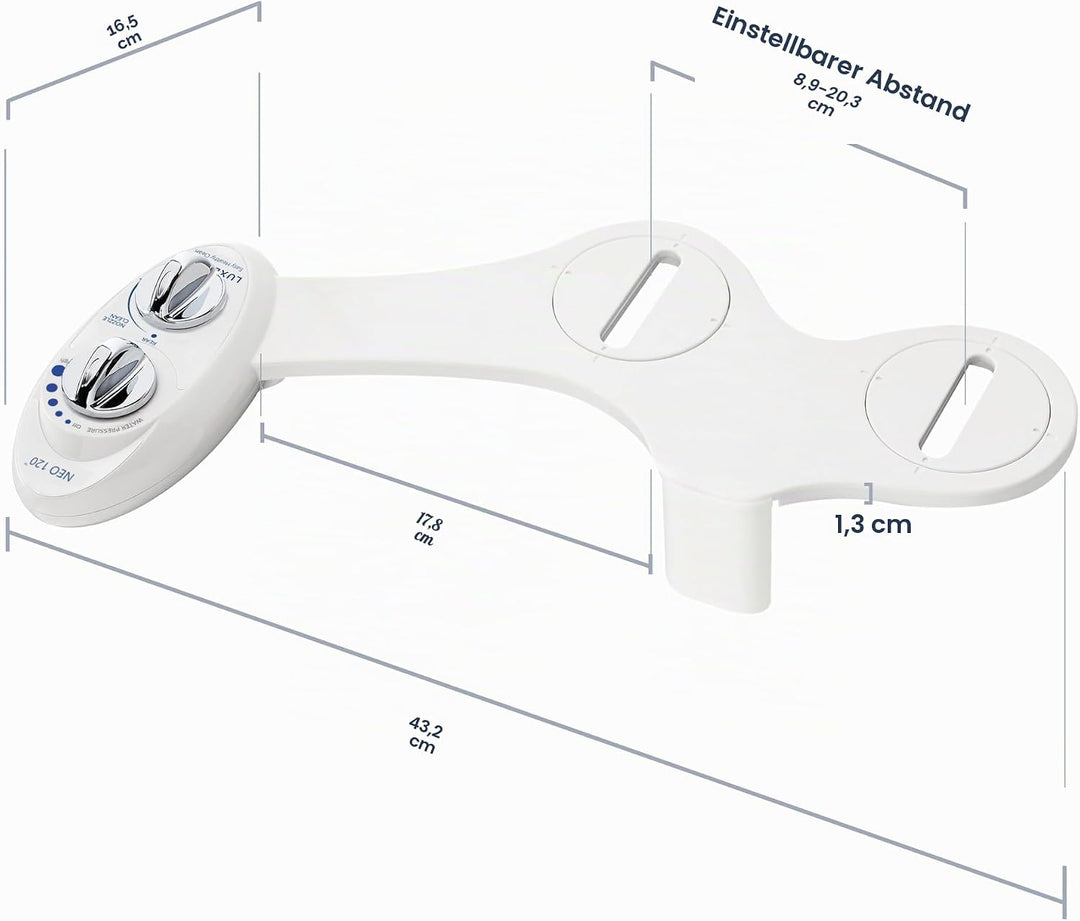 LUXE Bidet Neo 120 white BidetNeo120sww Bidet, Weiss, 17 x 10 x 3 inches, Weiss