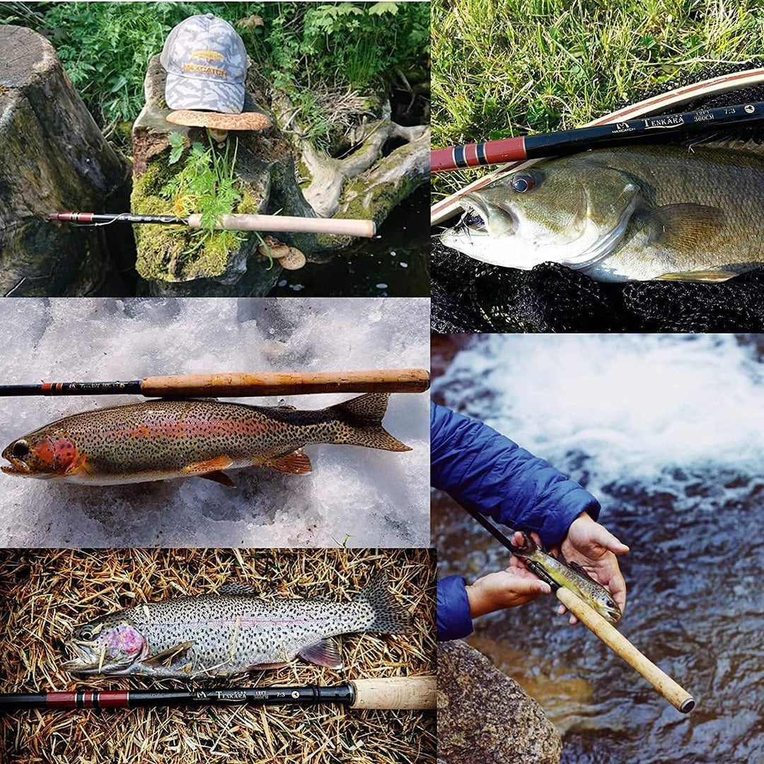 Maximumcatch Fliegenfischen Tenkara Rute/Rute Combo Komplete Outfit 10/11/12/13ft Rute mit Schnüre u