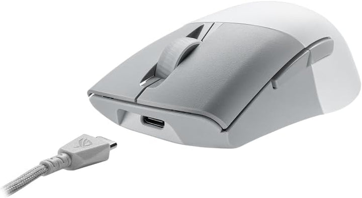 ASUS ROG Keris Wireless AimPoint White RGB Gaming Maus (optischer ROG AimPoint-Sensor, 36.000 DPI, R