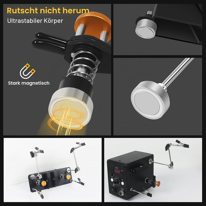 Magnetische Dritte Hand Löt-Halterung aus Metall, Verstellbare Helping Hands Klemme für Elektronik,