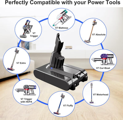 Für Dyson V7 Akku 6000mAh Li-ion Ersatzakku für Dyson V7 Animal SV11 V7 Tigger V7 Absolute V7 Motorh