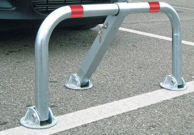 ARCO SRL 3-Fuss-Standard-Parkbügel - Parkplatzsperre, umlegbar mit Zylinderschloss, ARS480 Absperrbr