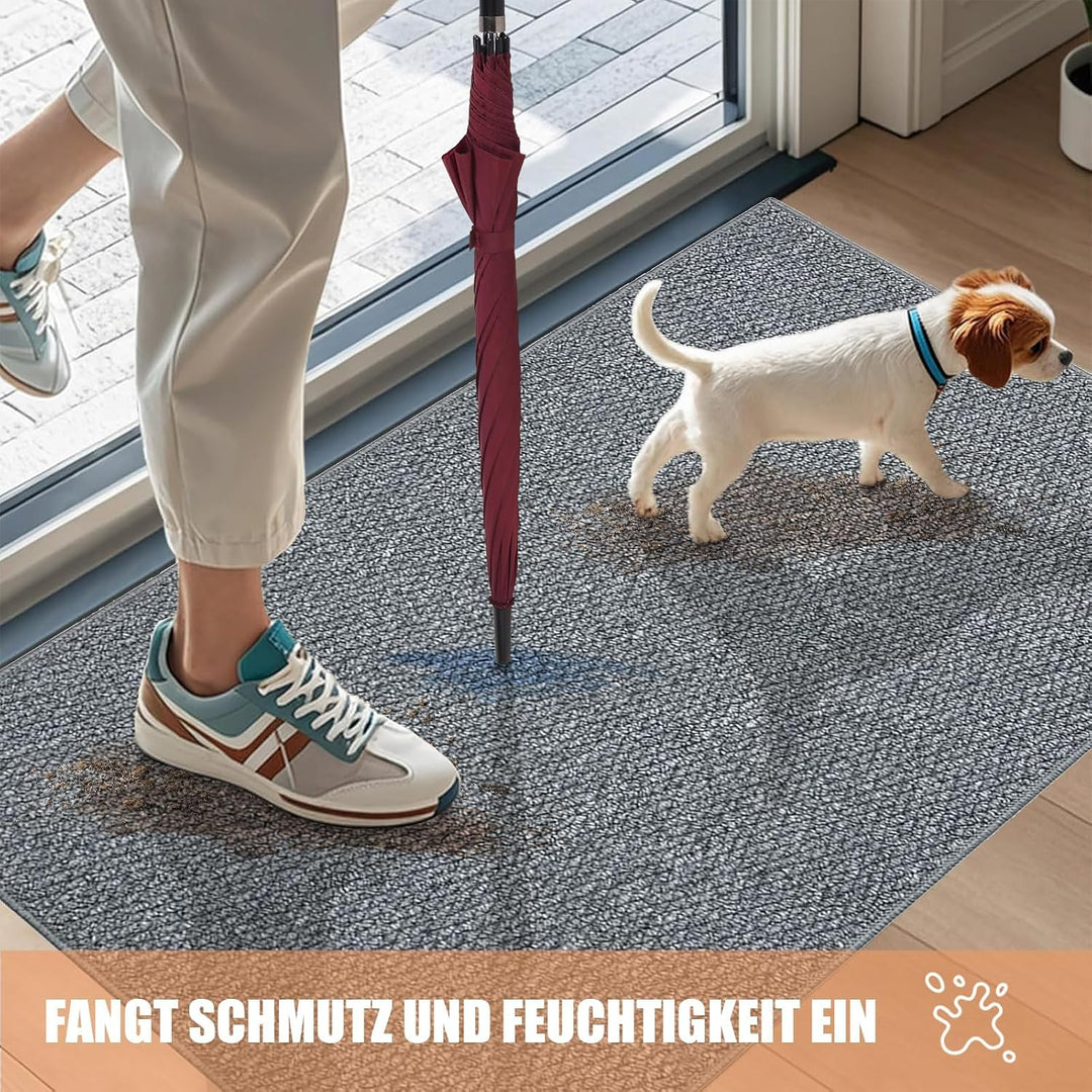 Schmutzfangmatte Innen 80x100 cm, Rutschfest Fussmatte Aussen und Innen, Waschbar Sauberlaufmatte Tü