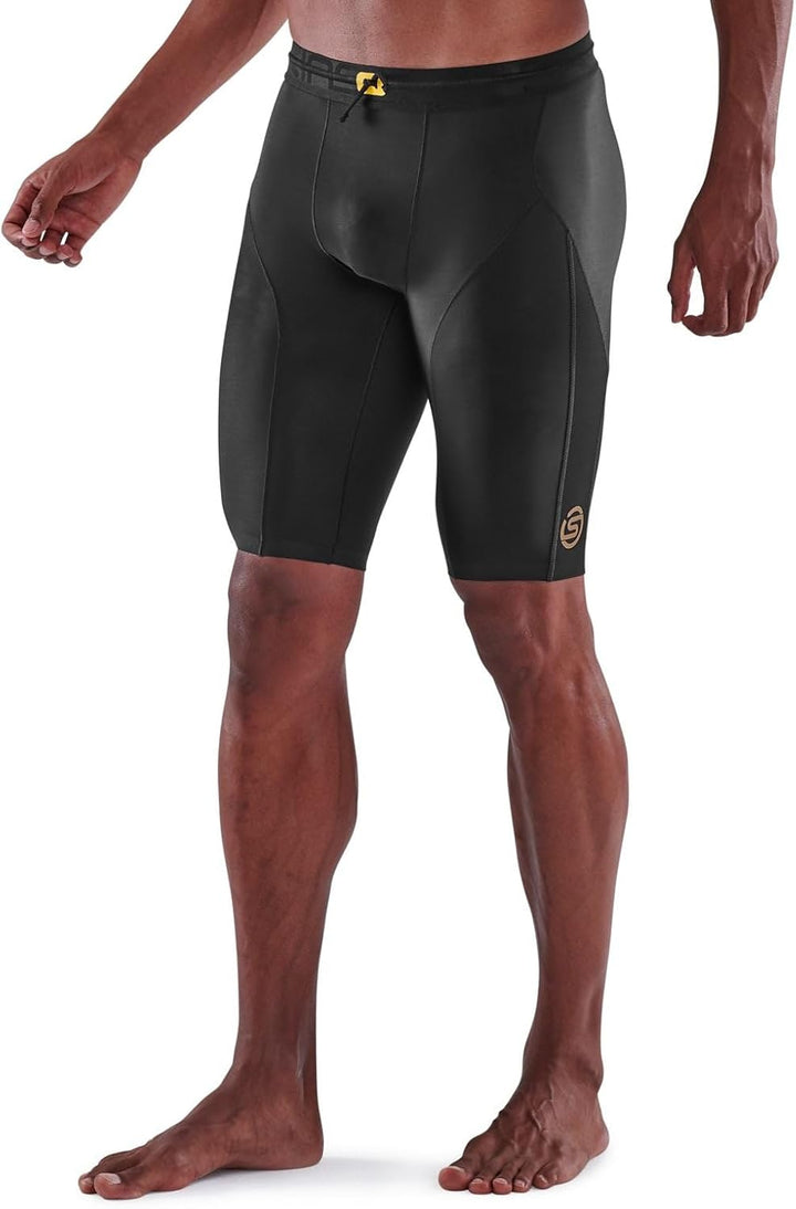 Skins Series-5 Half Tights Herren schwarz Grösse M 2022 Laufsport Shorts