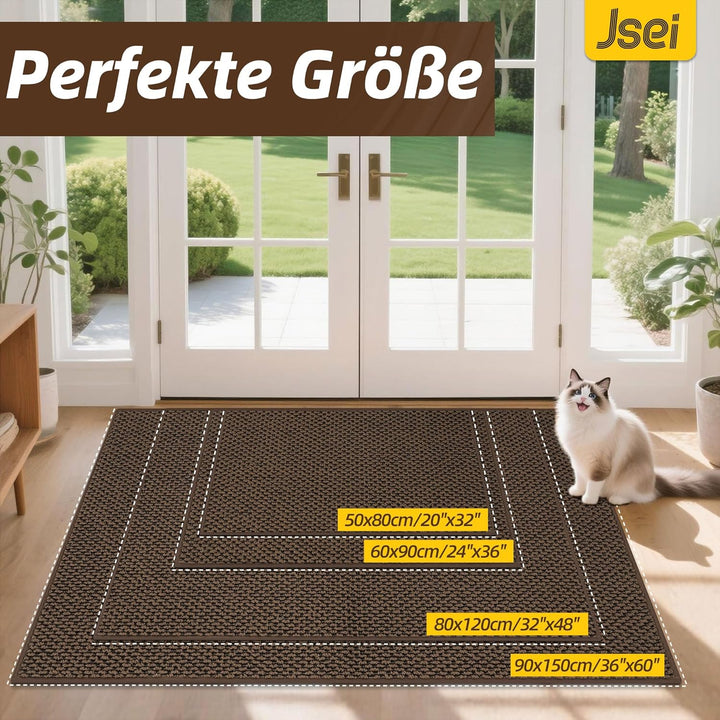 JSEI Fussmatte Innen 60 x 90 cm, Schmutzfangmatte rutschfest waschbar, Türmatte für Haustür Flur Ein