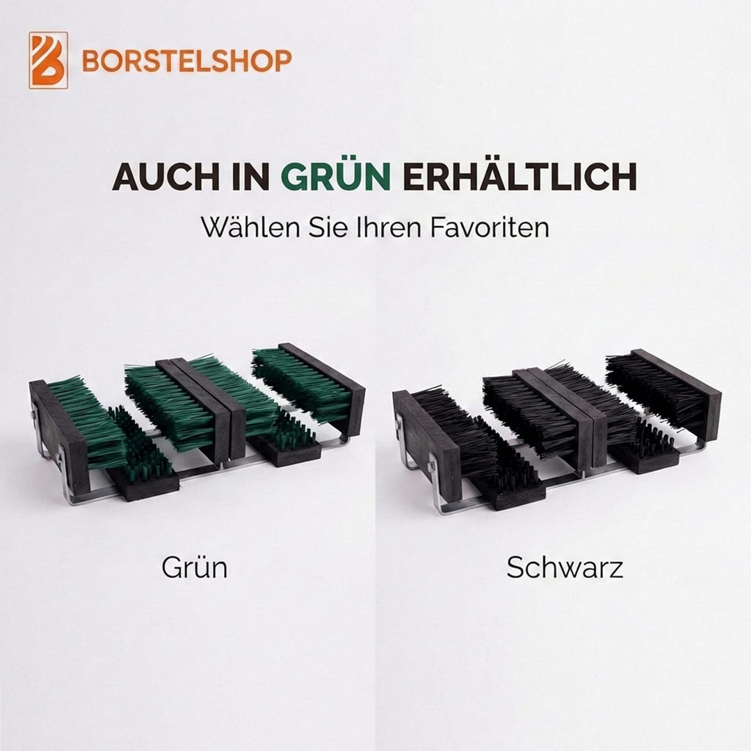 Borstelshop Schuhabstreifer mit Halterung - Fussabtreter Aussenbereich - Fussabtreter Aussen - Schuh