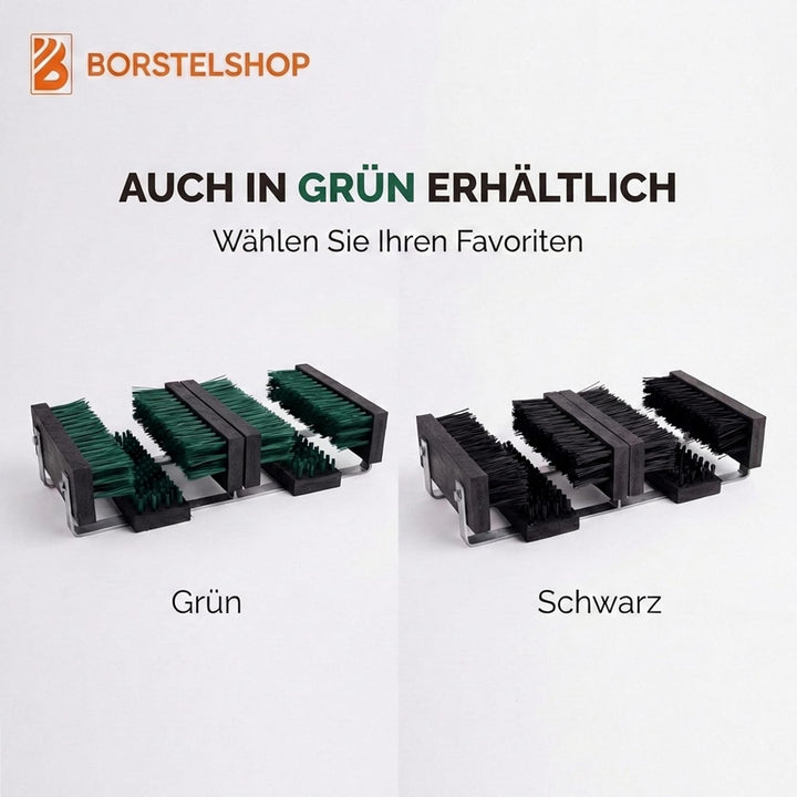 Borstelshop Schuhabstreifer mit Halterung - Fussabtreter Aussenbereich - Fussabtreter Aussen - Schuh